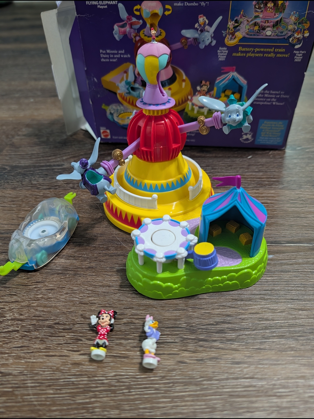 Vintage Disney Dumbo Magical Miniatures - Pink, Yellow & Blue